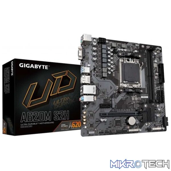 Gigabyte A620M S2H Rev 1.0 AMD A620 Ryzen Socket AM5 Micro-ATX Desktop Motherboard Gigabyte A620M S2H Rev 1.0 AMD A620 Ryzen Socket AM5 Micro-ATX Desktop Motherboard