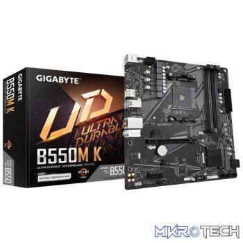 Gigabyte B550M K Ultra Durable AMD B550 Ryzen Socket AM4 Micro-ATX Desktop Motherboard