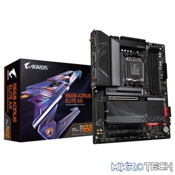 Gigabyte B650 AORUS ELITE AX WiFi AMD B650 Ryzen Socket AM5 ATX Desktop Motherboard