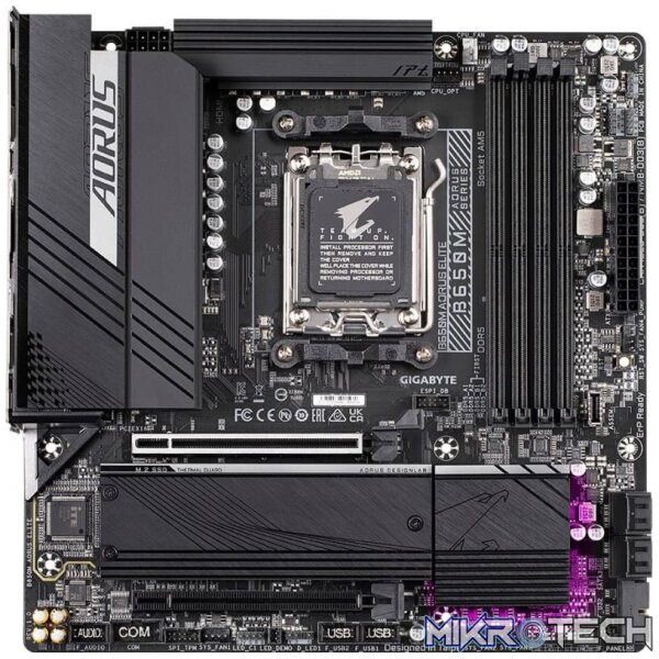 Gigabyte B650M AORUS ELITE AMD B650 Ryzen Socket AM5 Micro-ATX Desktop Motherboard - Image 2