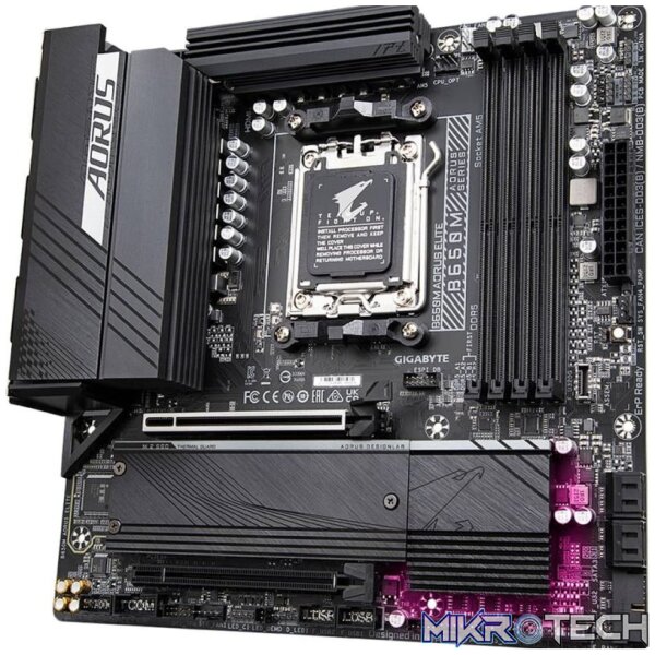 Gigabyte B650M AORUS ELITE AMD B650 Ryzen Socket AM5 Micro-ATX Desktop Motherboard - Image 3