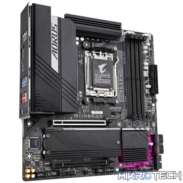 Gigabyte B650M AORUS ELITE AMD B650 Ryzen Socket AM5 Micro-ATX Desktop Motherboard - Image 4