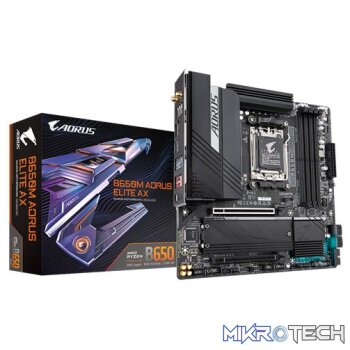 Gigabyte B650M AORUS ELITE AX WIFI AMD B650 Ryzen Socket AM5 Micro-ATX Desktop Motherboard