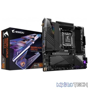 Gigabyte B650M AORUS PRO AX WIFI AMD B650 Ryzen Socket AM5 Micro-ATX Desktop Motherboard