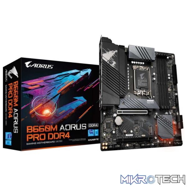 Gigabyte B660M AORUS PRO DDR4 LGA1700 DDR4 MATX Motherboard Gigabyte B660M AORUS PRO DDR4 LGA1700 DDR4 MATX Motherboard
