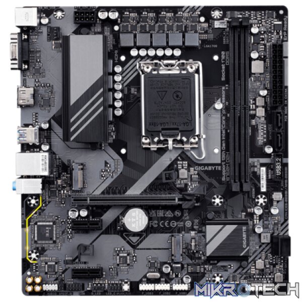 Gigabyte B760M D2H DDR5 Intel B760 Raptor Lake LGA 1700 Micro-ATX Desktop Motherboard - Image 2
