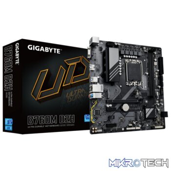 Gigabyte B760M D2H DDR5 Intel B760 Raptor Lake LGA 1700 Micro-ATX Desktop Motherboard