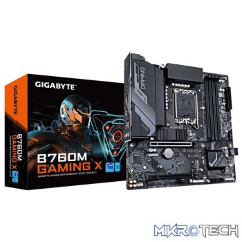 Gigabyte B760M Gaming X Intel B760 LGA 1700 Raptor Lake DDR5 Micro-ATX Motherboard