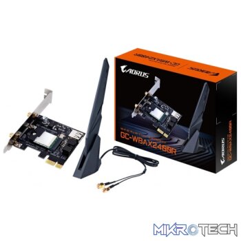 Gigabyte GC-WBAX2400R WiFi 6E Realtek RTL8852CE 2×2 MIMO Tri-Band 6GHz PCIe 4.0 1x Network Adapter
