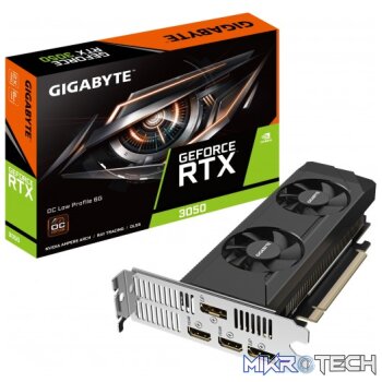 Gigabyte GeForce RTX 3050 Low Profile 6GB GDDR6 96-bit PCIe 4.0 Graphics Card