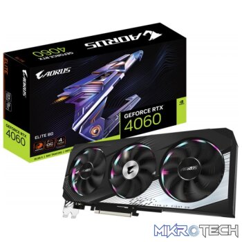 Gigabyte GeForce RTX 4060 AORUS ELITE 8GB GDDR6 128-Bit PCIe 4.0 Graphics Card