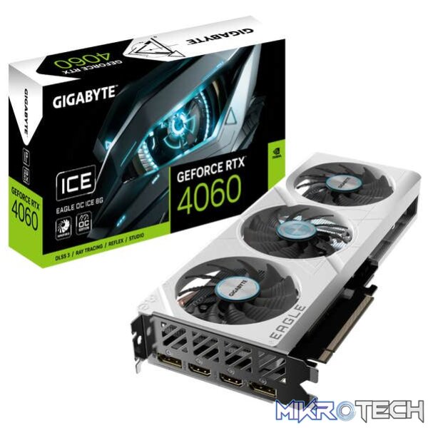 Gigabyte GeForce RTX 4060 EAGLE OC ICE 8GB Graphics Card Gigabyte GeForce RTX 4060 EAGLE OC ICE 8GB Graphics Card