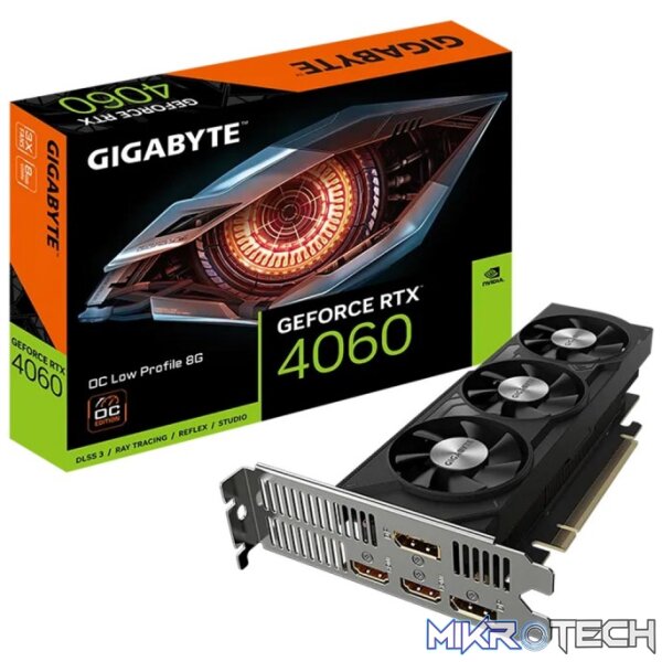Gigabyte GeForce RTX 4060 OC Low Profile 8GB GDDR6 128-Bit PCIe 4.0 Graphics Card Gigabyte GeForce RTX 4060 OC Low Profile 8GB GDDR6 128-Bit PCIe 4.0 Graphics Card