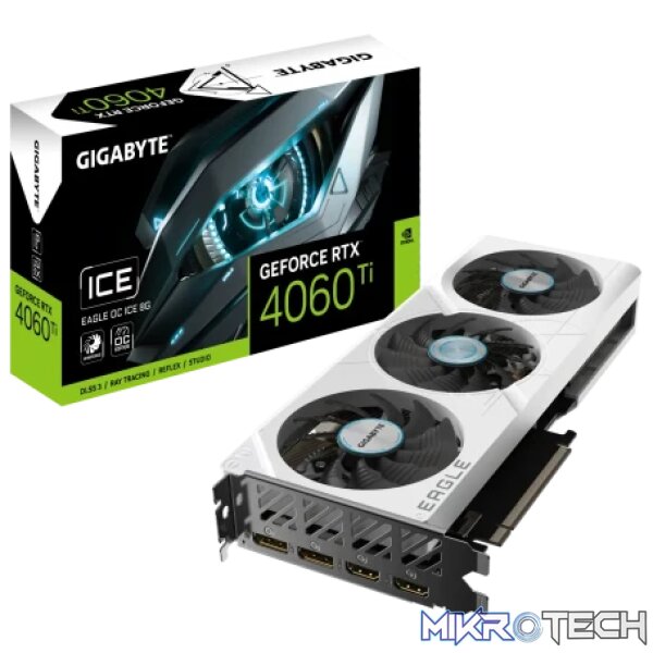 Gigabyte GeForce RTX 4060 Ti EAGLE OC ICE 8GB Graphics Card Gigabyte GeForce RTX 4060 Ti EAGLE OC ICE 8GB Graphics Card