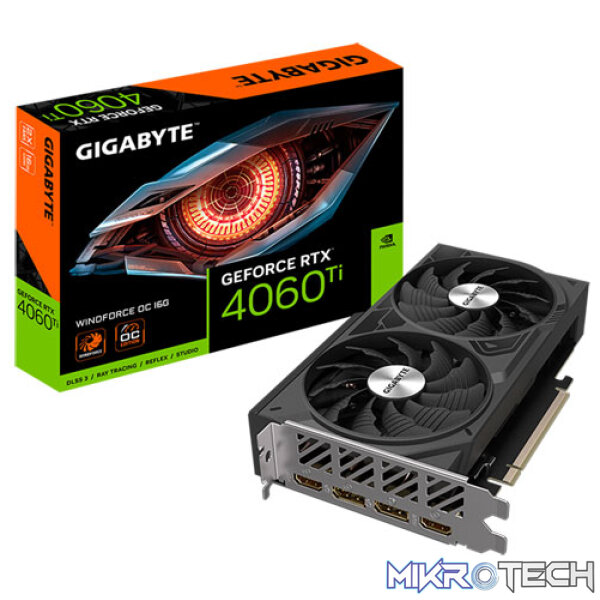 Gigabyte GeForce RTX 4060 Ti WINDFORCE OC 16GB GDDR6 128-Bit PCIe 4.0 Graphics Card Gigabyte GeForce RTX 4060 Ti WINDFORCE OC 16GB GDDR6 128-Bit PCIe 4.0 Graphics Card