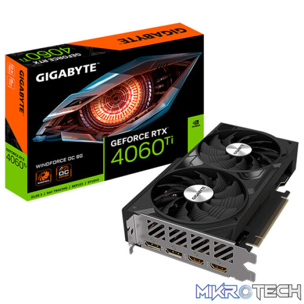 Gigabyte GeForce RTX 4060 Ti WINDFORCE OC 8GB GDDR6 128-Bit PCIe 4.0 Graphics Card Gigabyte GeForce RTX 4060 Ti WINDFORCE OC 8GB GDDR6 128-Bit PCIe 4.0 Graphics Card