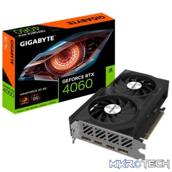 Gigabyte GeForce RTX 4060 WINDFORCE OC 8GB GDDR6 128-Bit PCIe 4.0 Graphics Card