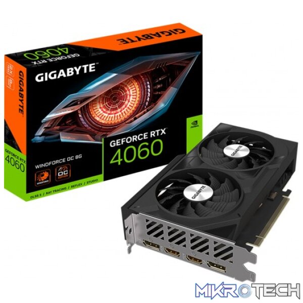 Gigabyte GeForce RTX 4060 WINDFORCE OC 8GB GDDR6 128-Bit PCIe 4.0 Graphics Card Gigabyte GeForce RTX 4060 WINDFORCE OC 8GB GDDR6 128-Bit PCIe 4.0 Graphics Card