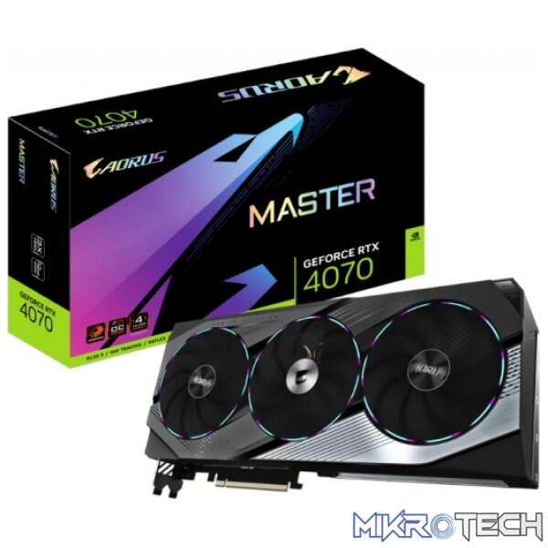 Gigabyte GeForce RTX 4070 AORUS MASTER 12GB GDDR6X 192-Bit PCIe 4.0 Graphics Card Gigabyte GeForce RTX 4070 AORUS MASTER 12GB GDDR6X 192-Bit PCIe 4.0 Graphics Card