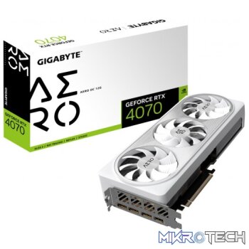 Gigabyte GeForce RTX 4070 SUPER AERO OC 12GB GDDR6X 192-bit PCIe 4.0 White Graphics Card