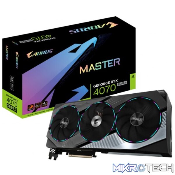 Gigabyte GeForce RTX 4070 SUPER AORUS MASTER 12GB GDDR6X 192-bit PCIe 4.0 Graphics Card Gigabyte GeForce RTX 4070 SUPER AORUS MASTER 12GB GDDR6X 192-bit PCIe 4.0 Graphics Card
