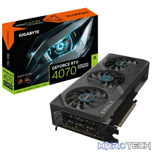 Gigabyte GeForce RTX 4070 SUPER EAGLE OC 12GB GDDR6X 192-bit PCIe 4.0 Graphics Card Gigabyte GeForce RTX 4070 SUPER EAGLE OC 12GB GDDR6X 192-bit PCIe 4.0 Graphics Card