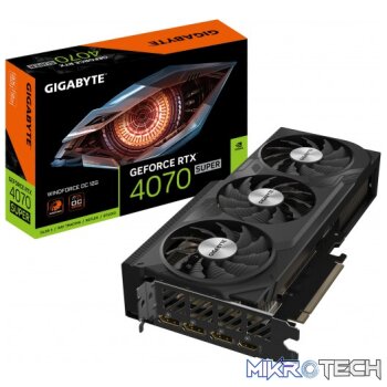 Gigabyte GeForce RTX 4070 SUPER WINDFORCE OC 12GB GDDR6X 192-bit PCIe 4.0 Graphics Card