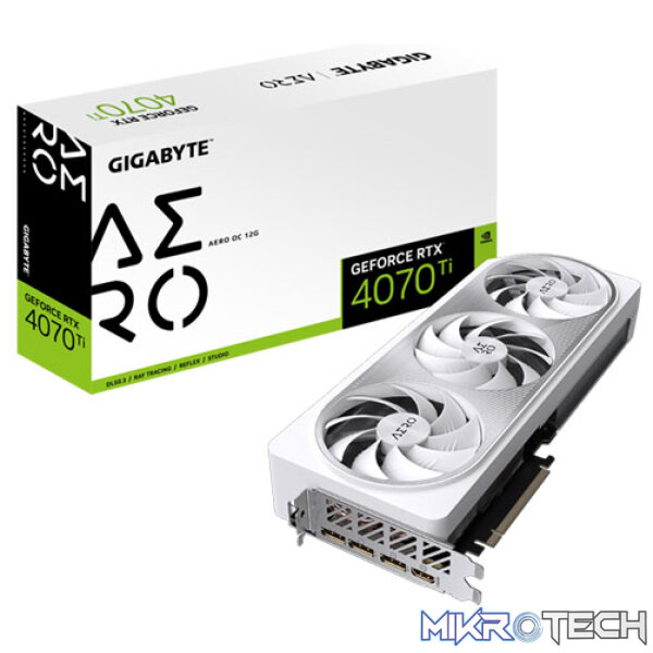 Gigabyte GeForce RTX 4070 Ti Aero OC 12GB 192-Bit PCIe 4.0 Desktop Graphics Card Gigabyte GeForce RTX 4070 Ti Aero OC 12GB 192-Bit PCIe 4.0 Desktop Graphics Card