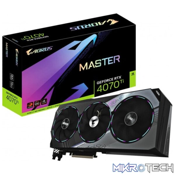 Gigabyte GeForce RTX 4070 Ti Aorus Master 12GB 192-Bit PCIe 4.0 Desktop Graphics Card Gigabyte GeForce RTX 4070 Ti Aorus Master 12GB 192-Bit PCIe 4.0 Desktop Graphics Card