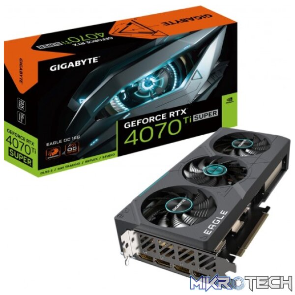 Gigabyte GeForce RTX 4070 Ti SUPER EAGLE OC 16GB GDDR6X 256-bit PCI-E 4.0 Graphics Card Gigabyte GeForce RTX 4070 Ti SUPER EAGLE OC 16GB GDDR6X 256-bit PCI-E 4.0 Graphics Card