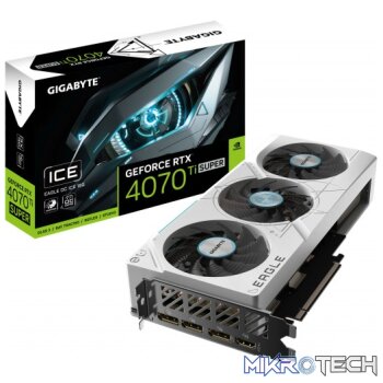 Gigabyte GeForce RTX 4070 Ti SUPER EAGLE OC ICE 16GB GDDR6X 256-bit PCIe 4.0 Graphics Card