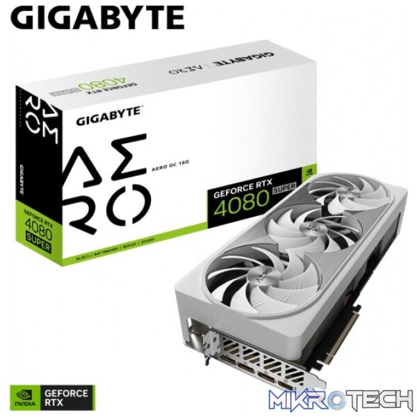 Gigabyte GeForce RTX 4080 SUPER AERO OC 16GB GDDR6X 256-bit PCI-E 4.0 Graphics Card Gigabyte GeForce RTX 4080 SUPER AERO OC 16GB GDDR6X 256-bit PCI-E 4.0 Graphics Card