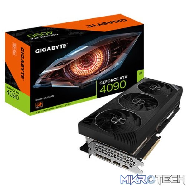 Gigabyte GeForce RTX 4090 Windforce 24GB GDDR6X 384-Bit PCIe 4.0 Graphics Card Gigabyte GeForce RTX 4090 Windforce 24GB GDDR6X 384-Bit PCIe 4.0 Graphics Card