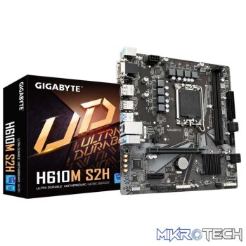 Gigabyte H610M S2H Ultra Durable DDR5 Intel H610 LGA 1700 Raptor Lake Micro-ATX Motherboard