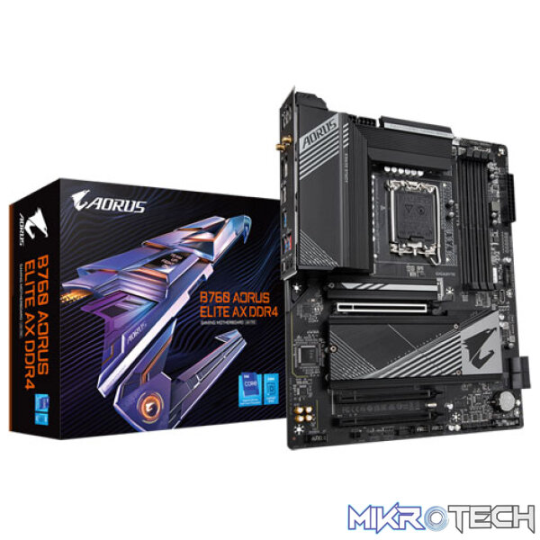 Gigabyte Intel B760 AORUS ELITE AX DDR4 Raptor Lake LGA 1700 ATX Desktop Motherboard Gigabyte Intel B760 AORUS ELITE AX DDR4 Raptor Lake LGA 1700 ATX Desktop Motherboard