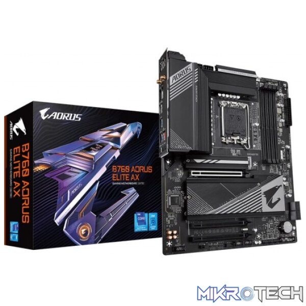 Gigabyte Intel B760 AORUS ELITE AX DDR5 Raptor Lake LGA 1700 ATX Desktop Motherboard Gigabyte Intel B760 AORUS ELITE AX DDR5 Raptor Lake LGA 1700 ATX Desktop Motherboard