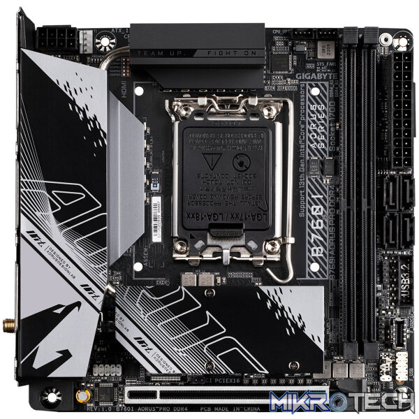 Gigabyte Intel B760I AORUS PRO DDR4 B760 Raptor Lake LGA 1700 Mini-ITX Desktop Motherboard - Image 2