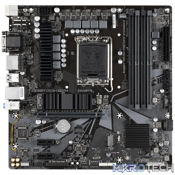Gigabyte Intel Z690M DS3H DDR4 MicroATX Motherboard - Image 2