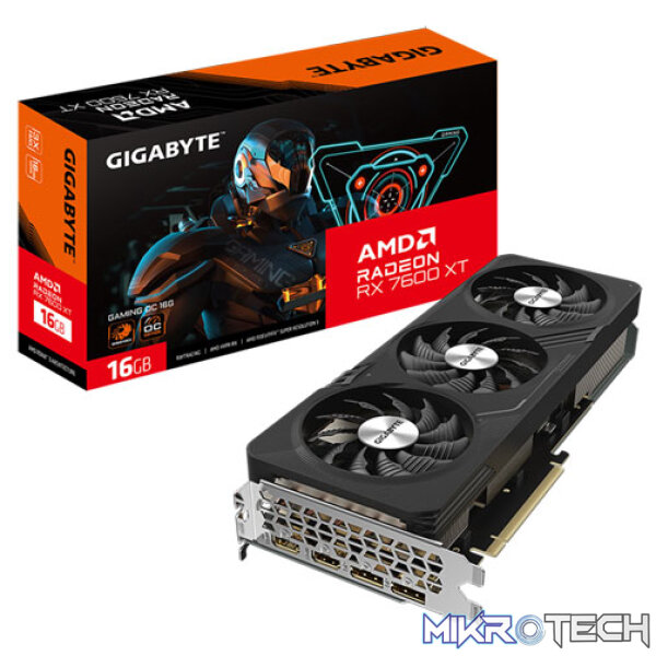 Gigabyte Radeon RX 7600 XT Gaming OC Edition 16GB GDDR6 128-Bit PCIe 4.0 Graphics Card Gigabyte Radeon RX 7600 XT Gaming OC Edition 16GB GDDR6 128-Bit PCIe 4.0 Graphics Card