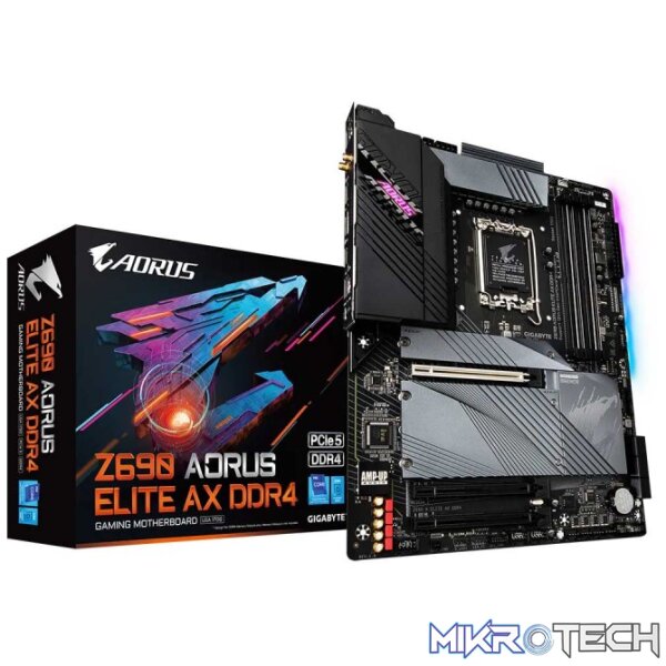 Gigabyte Z690 AORUS ELITE AX Intel Z690 Alder Lake LGA1700 ATX DDR4 Motherboard Gigabyte Z690 AORUS ELITE AX Intel Z690 Alder Lake LGA1700 ATX DDR4 Motherboard