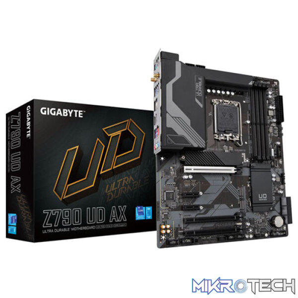 Gigabyte Z790 UD AX Intel Z790 Raptor Lake LGA 1700 ATX DDR5 WiFI 6E Desktop Motherboard Gigabyte Z790 UD AX Intel Z790 Raptor Lake LGA 1700 ATX DDR5 WiFI 6E Desktop Motherboard