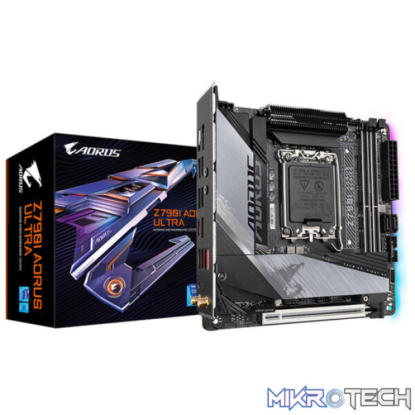 Gigabyte Z790I Aorus Ultra Intel LGA1700 Mini-ITX Gaming Motherboard Gigabyte Z790I Aorus Ultra Intel LGA1700 Mini-ITX Gaming Motherboard