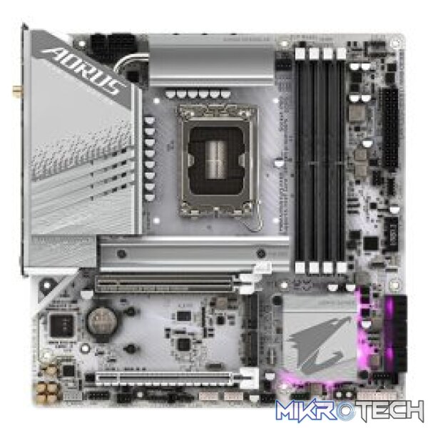 Gigabyte Z790M AORUS ELITE AX ICE Intel Z790 Chipset LGA1700 DDR5 Micro ATX Motherboard - Image 2