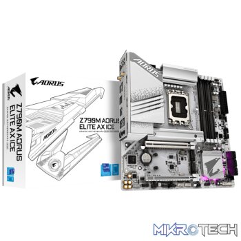 Gigabyte Z790M AORUS ELITE AX ICE Intel Z790 Chipset LGA1700 DDR5 Micro ATX Motherboard