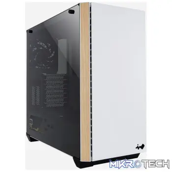 InWin 216 Mid Tower White with Wood Grain Finish Gaming Chassis