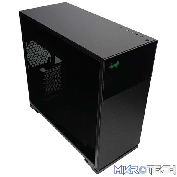 InWin IW-CS-127BLK 127 Tempered Glass ARGB Steel Black ATX Mid-Tower Desktop Chassis - Image 3
