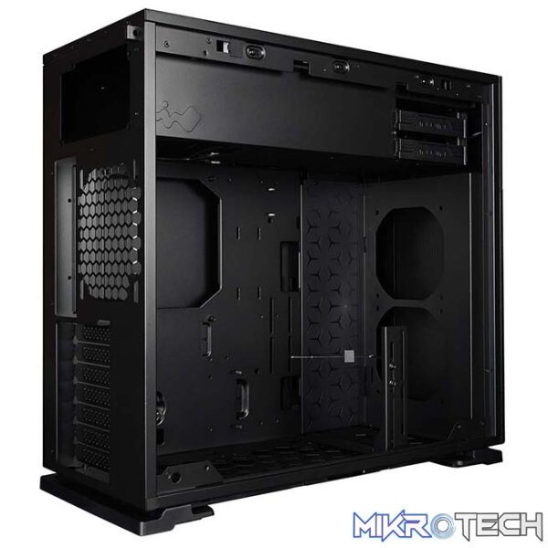 InWin IW-CS-127BLK 127 Tempered Glass ARGB Steel Black ATX Mid-Tower Desktop Chassis - Image 4