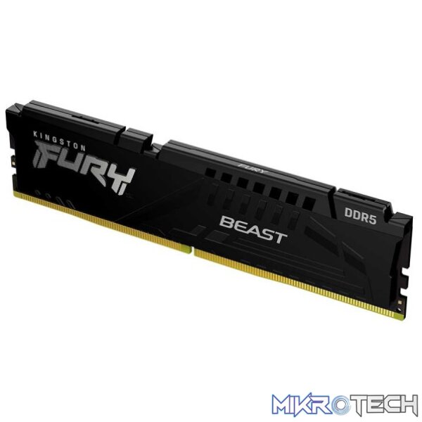 Kingston KF552C36BBE-8 FURY BEAST 8GB (1 x 8GB) DDR5 DRAM 5600MHz CL36 1.25V AMD EXPO Black Memory Kingston KF552C36BBE-8 FURY BEAST 8GB (1 x 8GB) DDR5 DRAM 5600MHz CL36 1.25V AMD EXPO Black Memory
