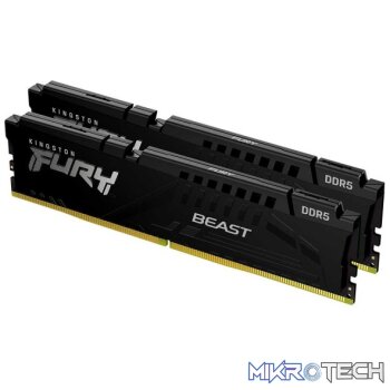 Kingston KF552C36BBEK2-16 FURY BEAST DDR5 16GB (2 x 8GB) DDR5 DRAM 5200MHz CL36 1.25V AMD EXPO Black Memory