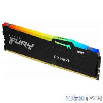 Kingston KF552C40BBA-32 Fury Beast RGB 32GB(1x32GB) DDR5-5200MHz CL40 1.25V Black Desktop Memory